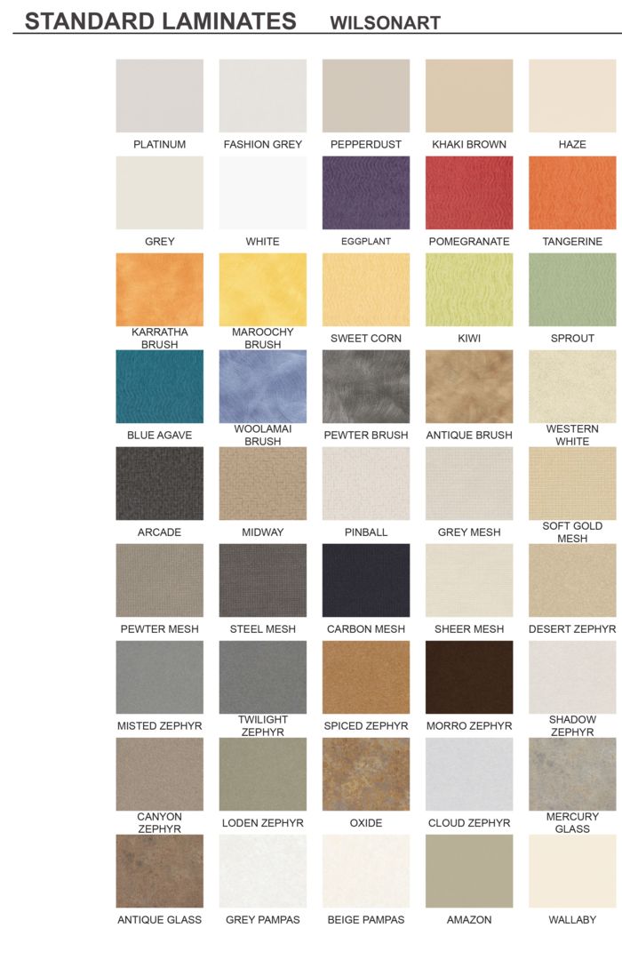 Wilsonart Laminate Color Chart Pdf